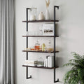 White/Gold 5-Shelf Ladder Bookcase P7729