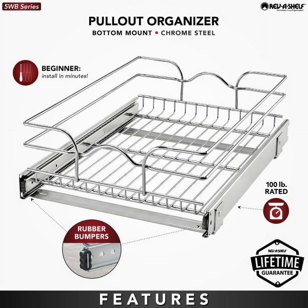 Pull Out Cabinet Shelf Organizer, 15 x 20 In R702188