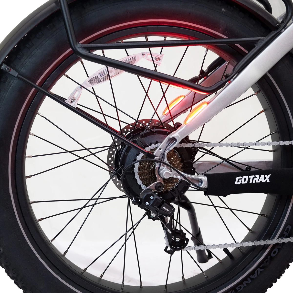 Silver 750W 48V 26" x 4" Fat Tire Electric Mountain Bike H790