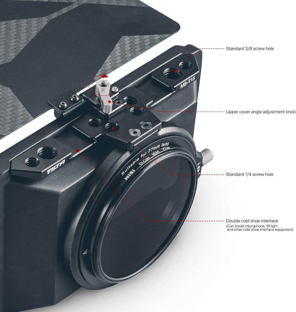 Mini Matte Box with Top Flag for Camera Lenses O924017