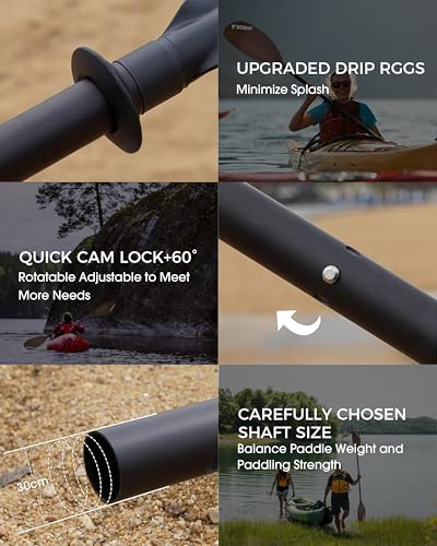Adjustable 3 Piece Kayak Paddle with Nylon Blades N66265