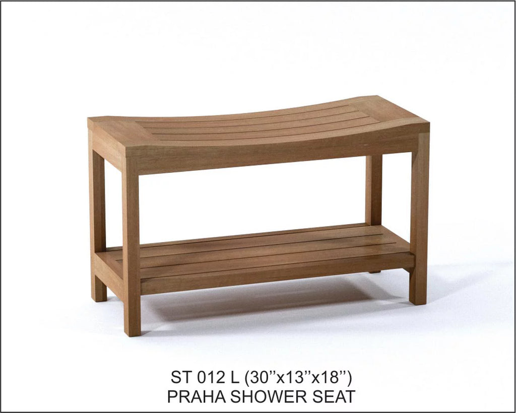 Teak Wood Shower Seat 30" Outdoor Bench V202