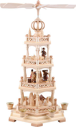 Natural 3-tier German Christmas Pyramid V543