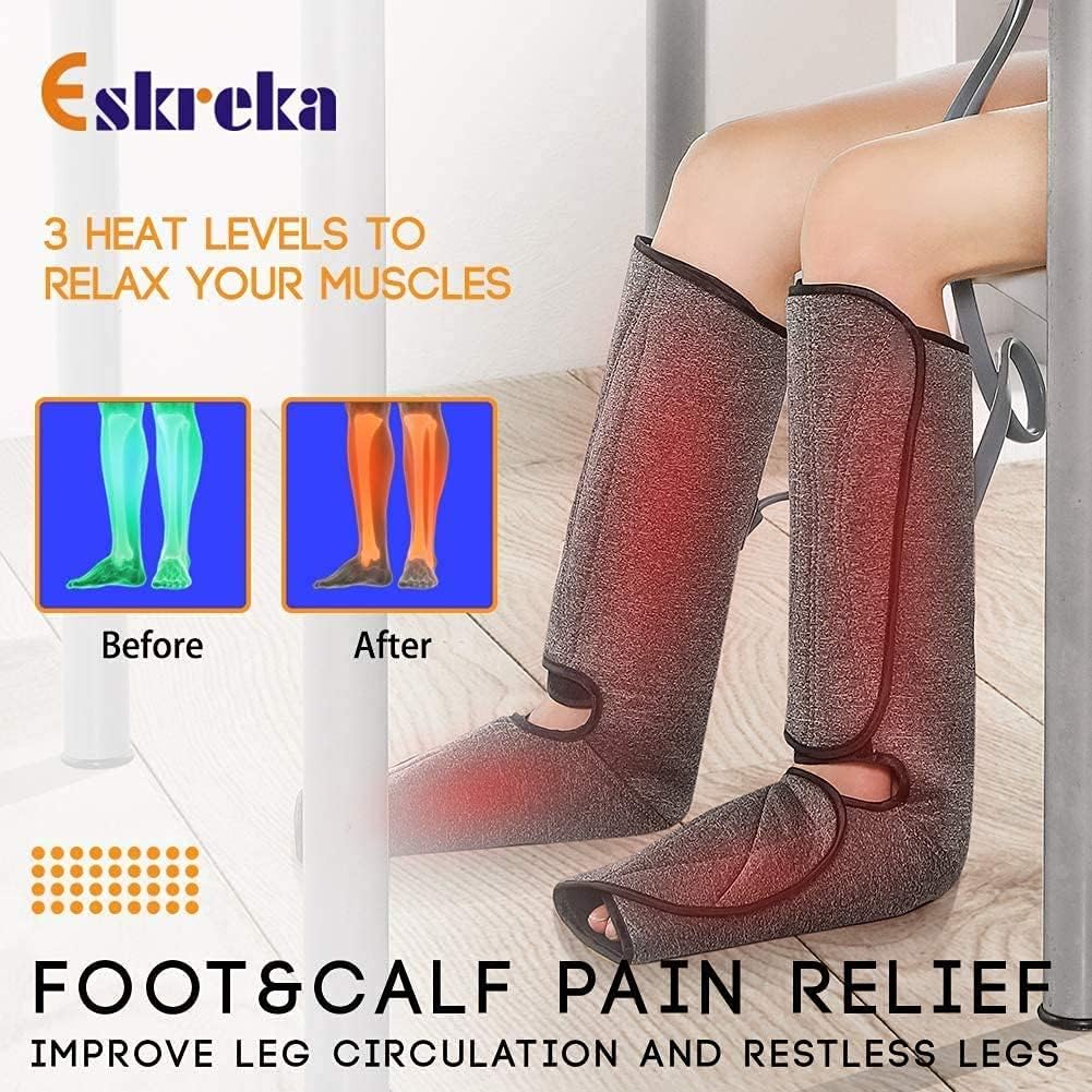 Air Compression Calf Thigh Foot Massage Machine with Adjustable Wraps K25469