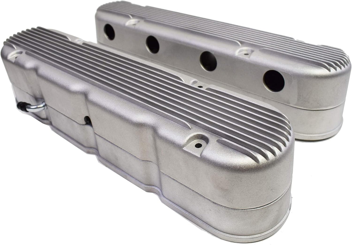 Polished Finned Cast Aluminum Valve Covers with Coil Mounts R68467