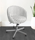 Boho Mudcloth White Arrows Chair Slip Cover S9824