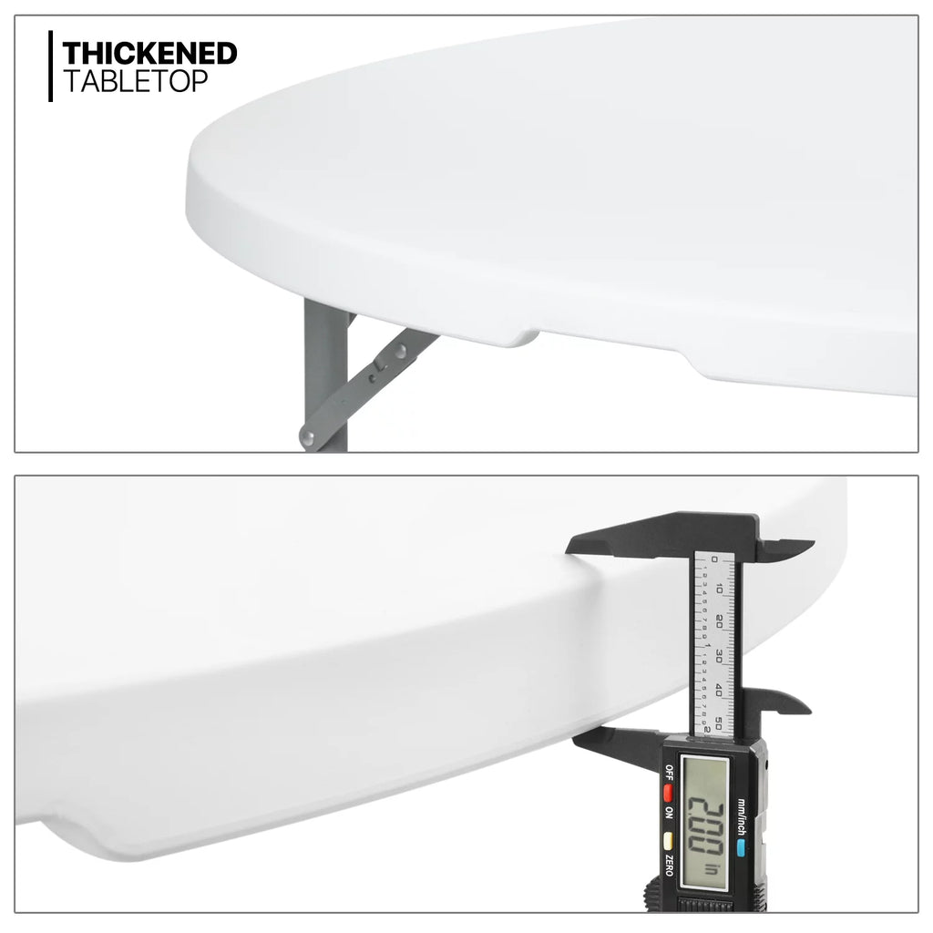 10 Pieces Round Bi-Folding Plastic Table M59508