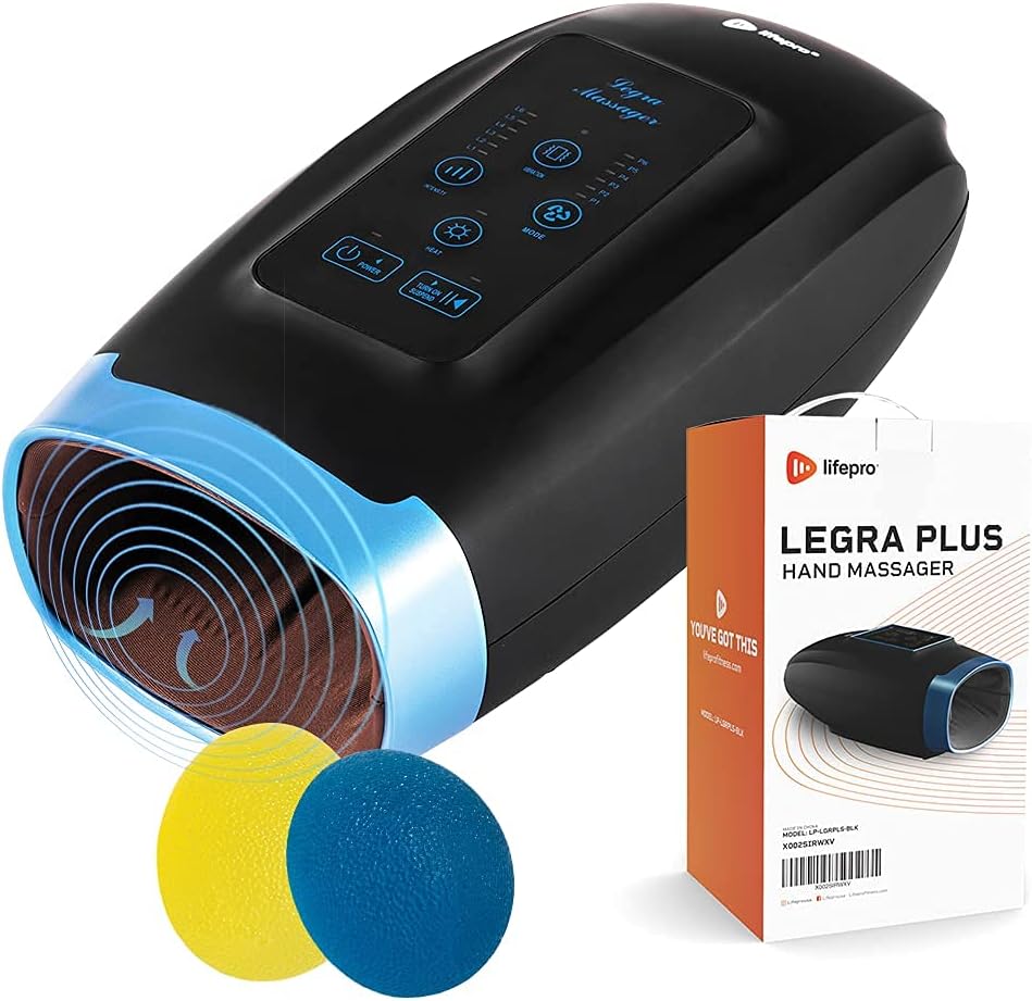 Cordless Electric Hand Massager with Compression and Heat A170748