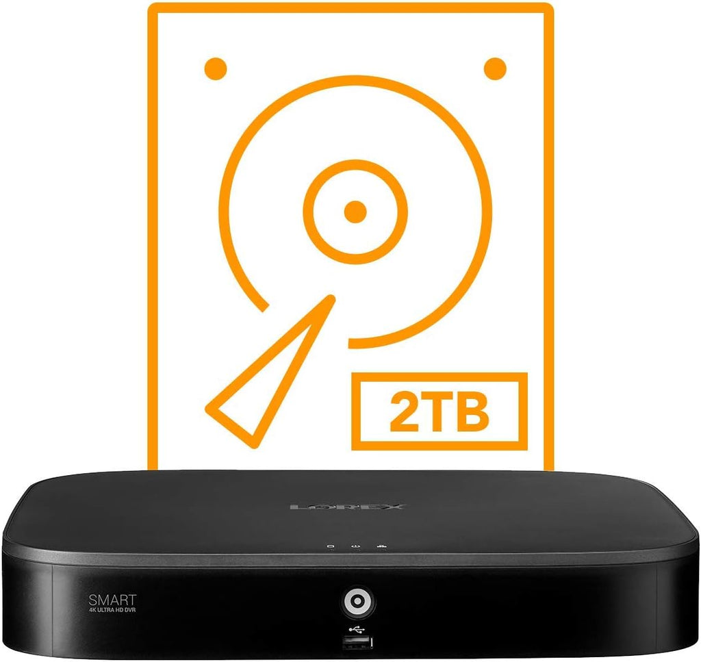 4K Ultra HD Indoor / Outdoor Security System with 8-Channel 2TB DVR and Four 4K (8MP) Active Deterrence Cameras J8741