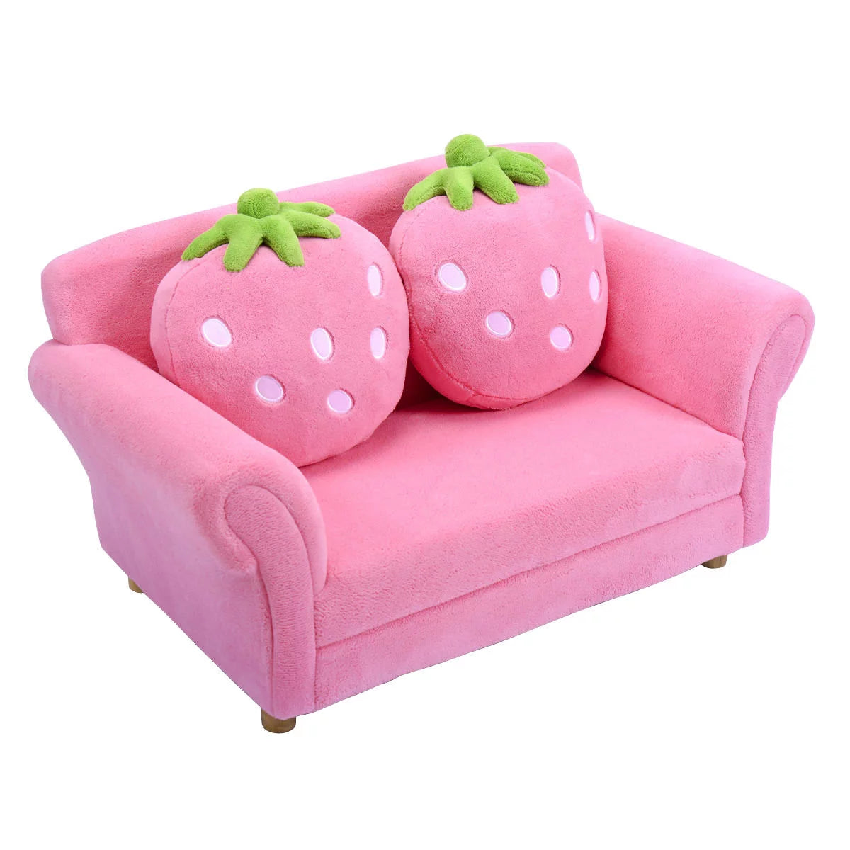 Kids Sofa Armrest Chair with 2 Pillow Pink Z309043