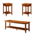 2 Piece Coffee Table and Set of 2 End Table Set in Cherry F6439