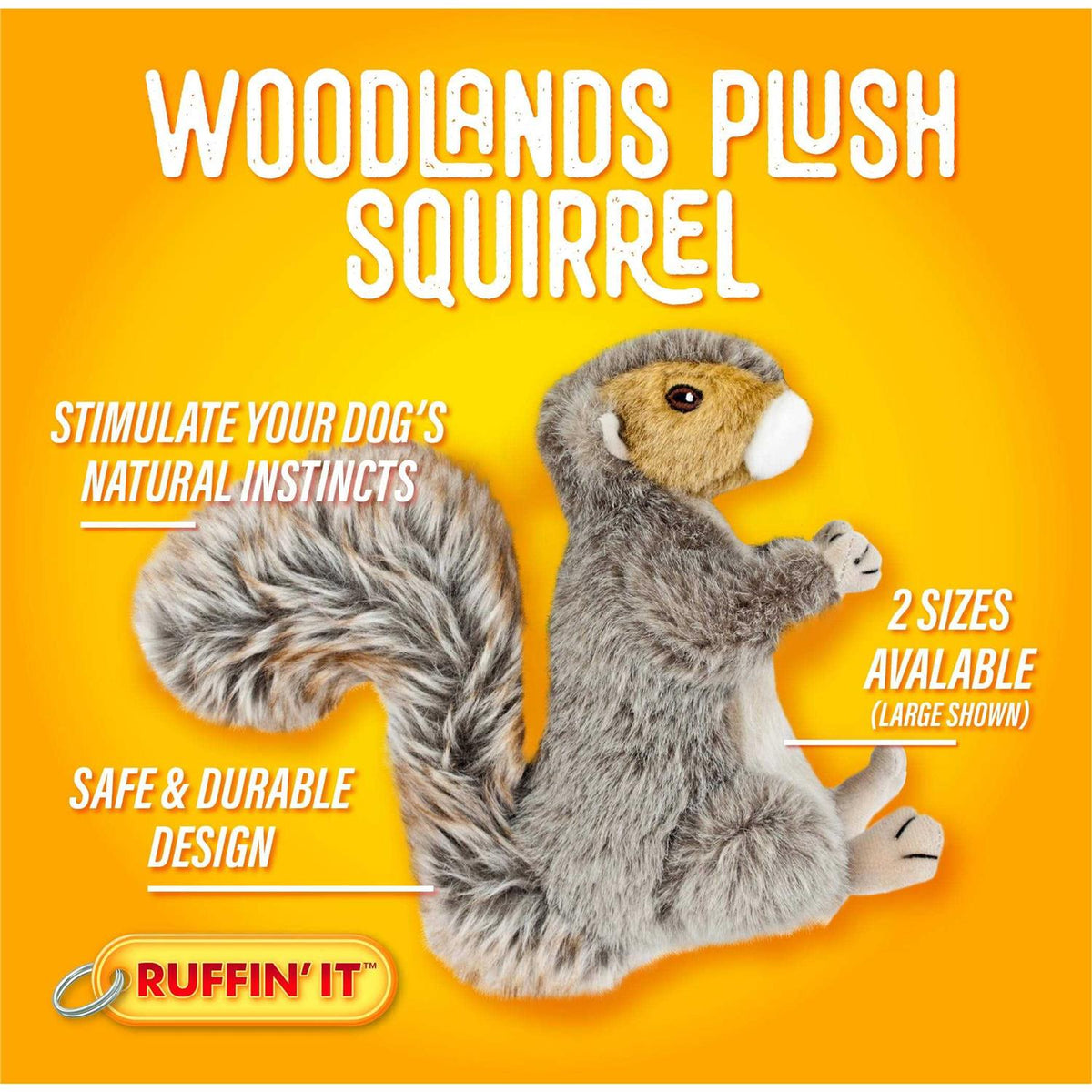Squirrel Plush Dog Toy W341