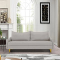 67" Velvet Tufted Loveseat Sofa with 2 Pillows Q4583