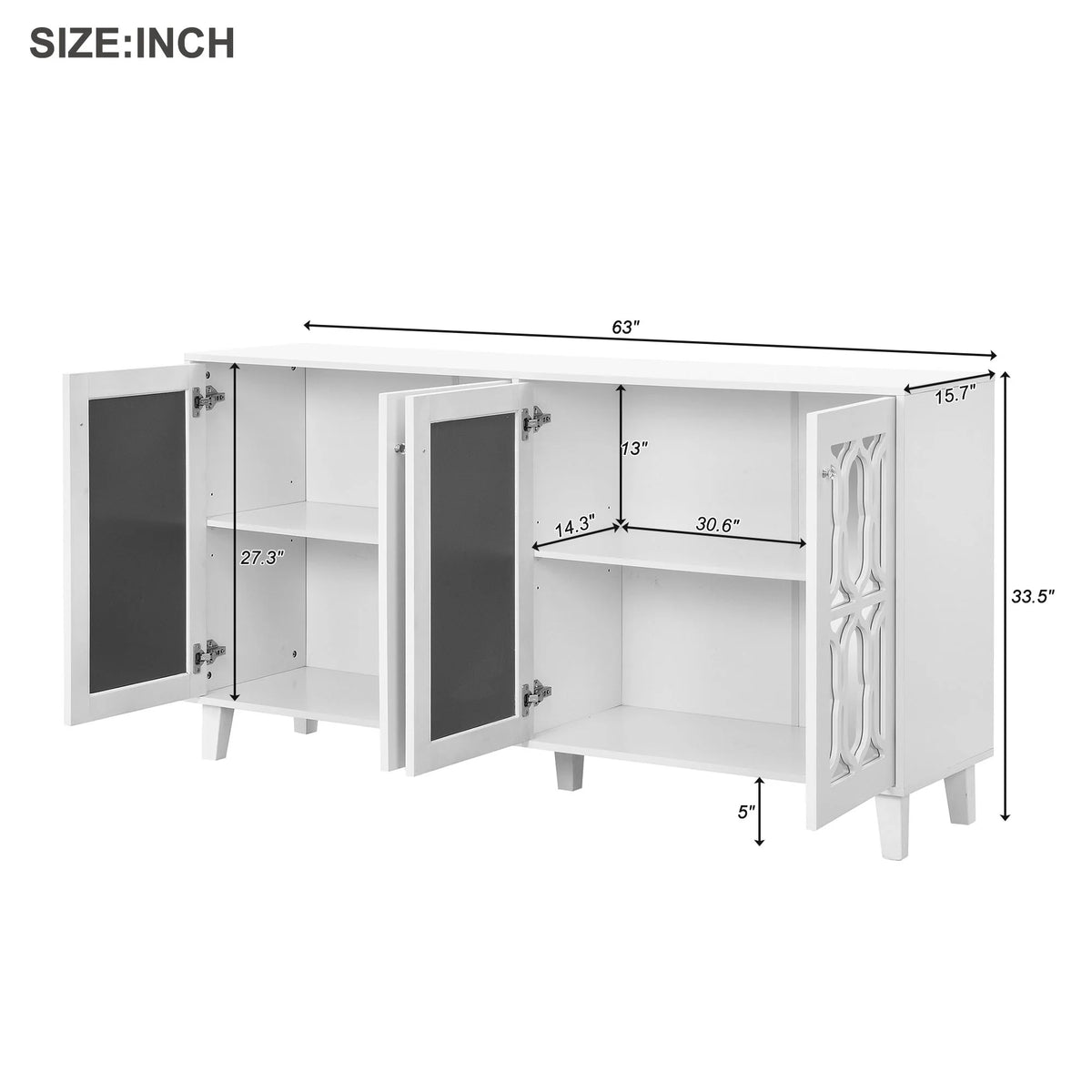 Buffet Cabinet with Adjustable Shelve Z99010