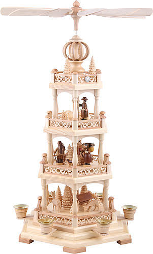 Natural 3-tier German Christmas Pyramid V543