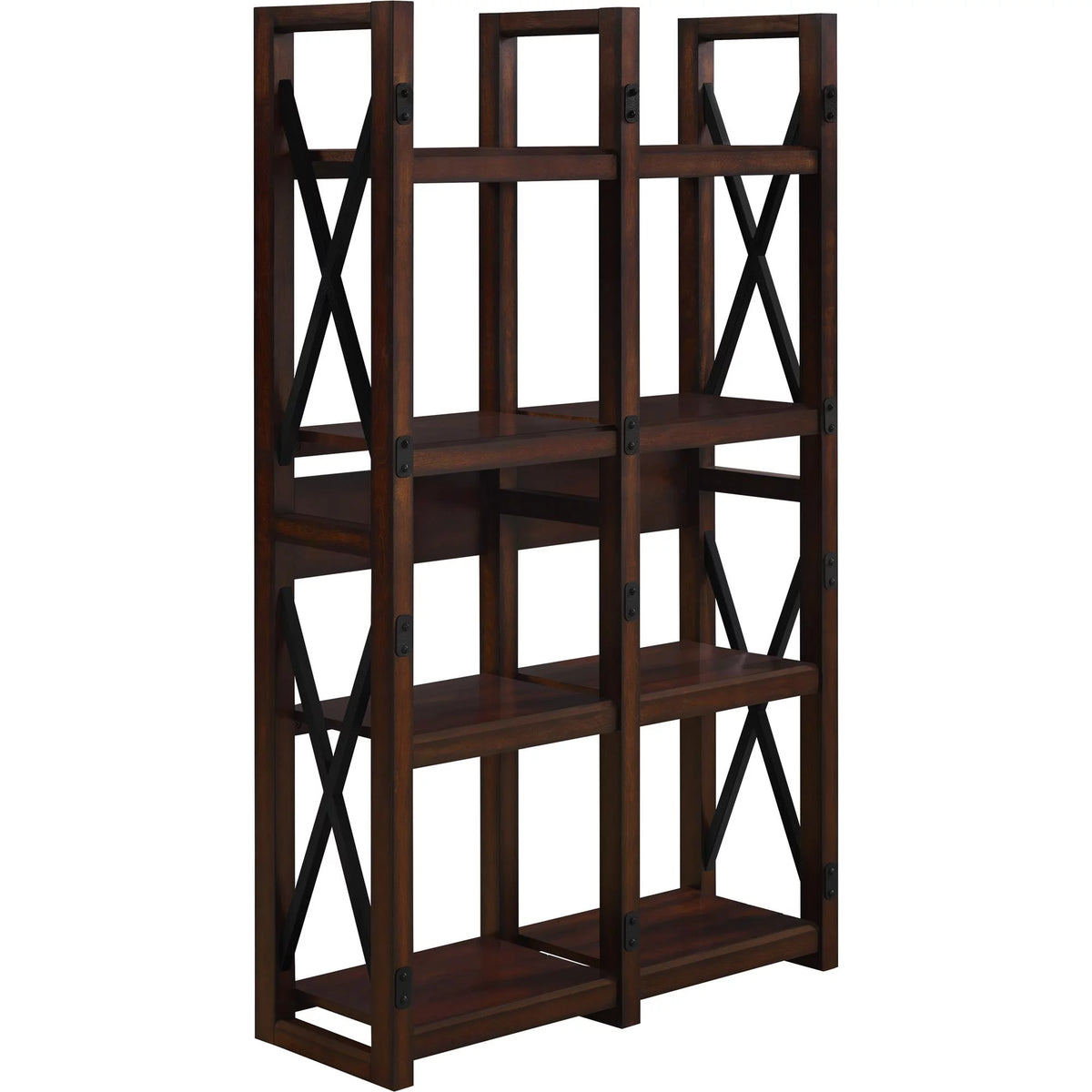 Espresso Wood Veneer Bookcase/Room Divider F224