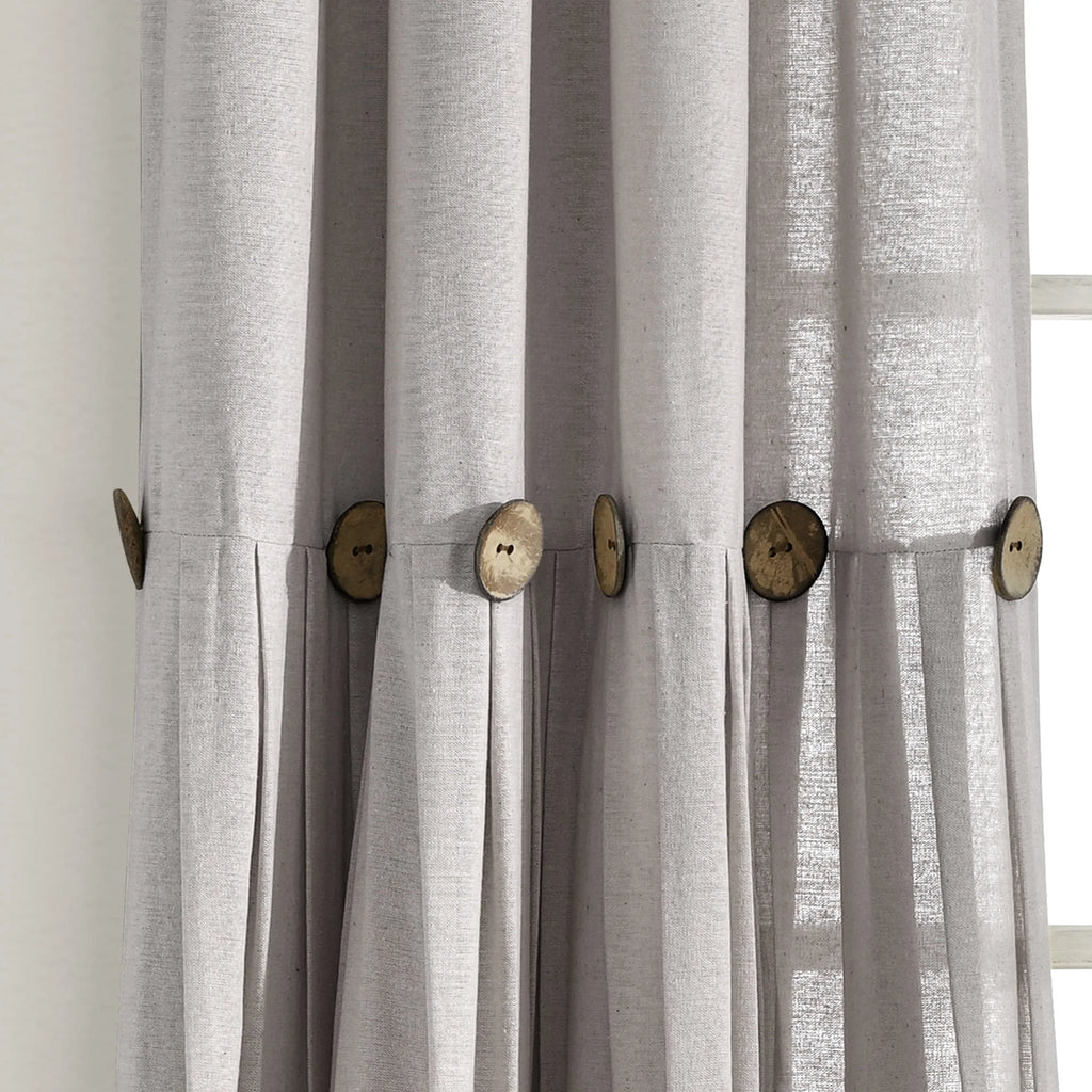 Gray Linen Window Curtain V666