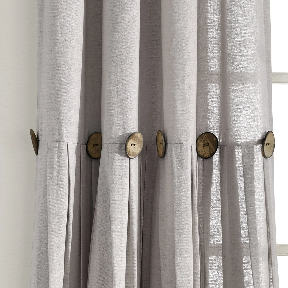 Gray Linen Window Curtain V666