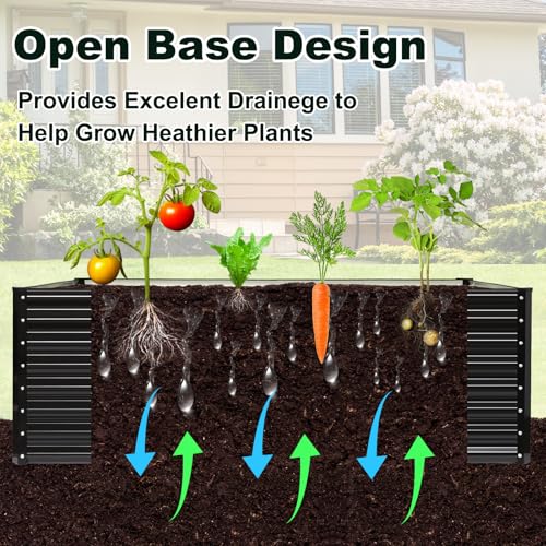 6×3×2ft Galvanized Metal Raised Garden Bed K757777