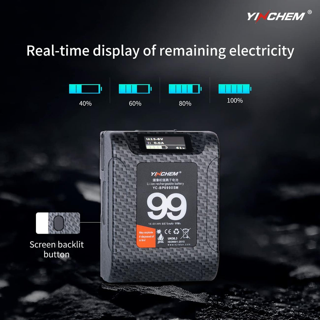 99Wh 14.4V V Mount Lithium-ion Battery with LCD Screen B768
