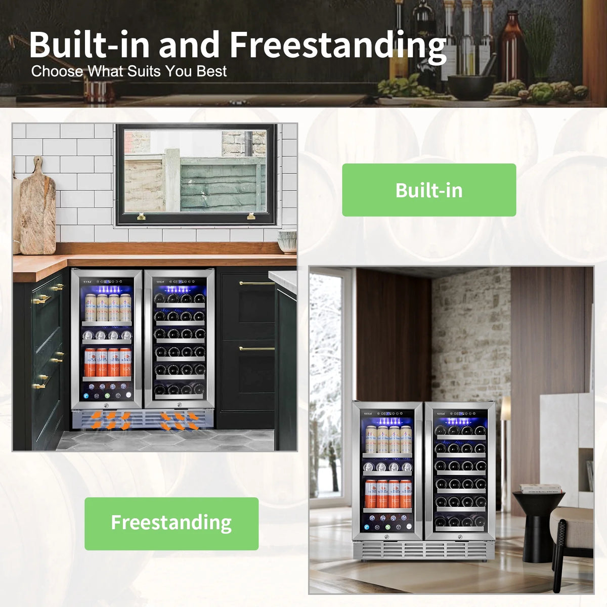 30 Inch Dual Zone Wine and Beverage Refrigerator D807537