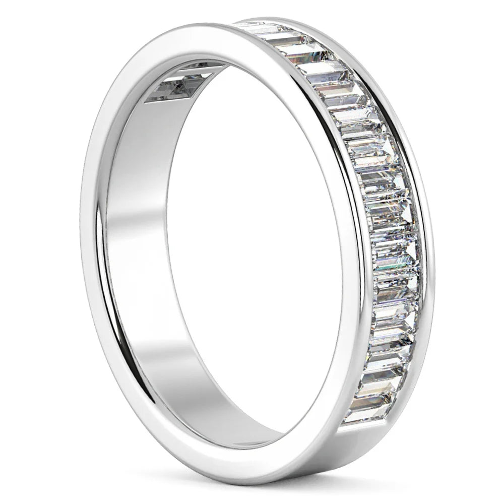 14k Gold Baguette Diamond Channel Set Wedding Ring U442587