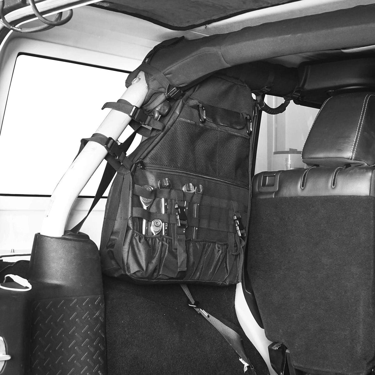 2X Roll Bar Storage Bag Cargo Cage Multi-Pockets Organizers Tool Storage E18123