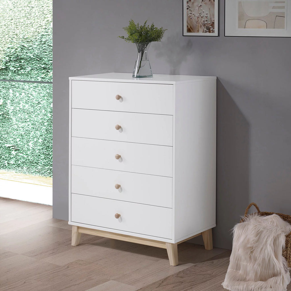 White 5-Drawer Chest G76258