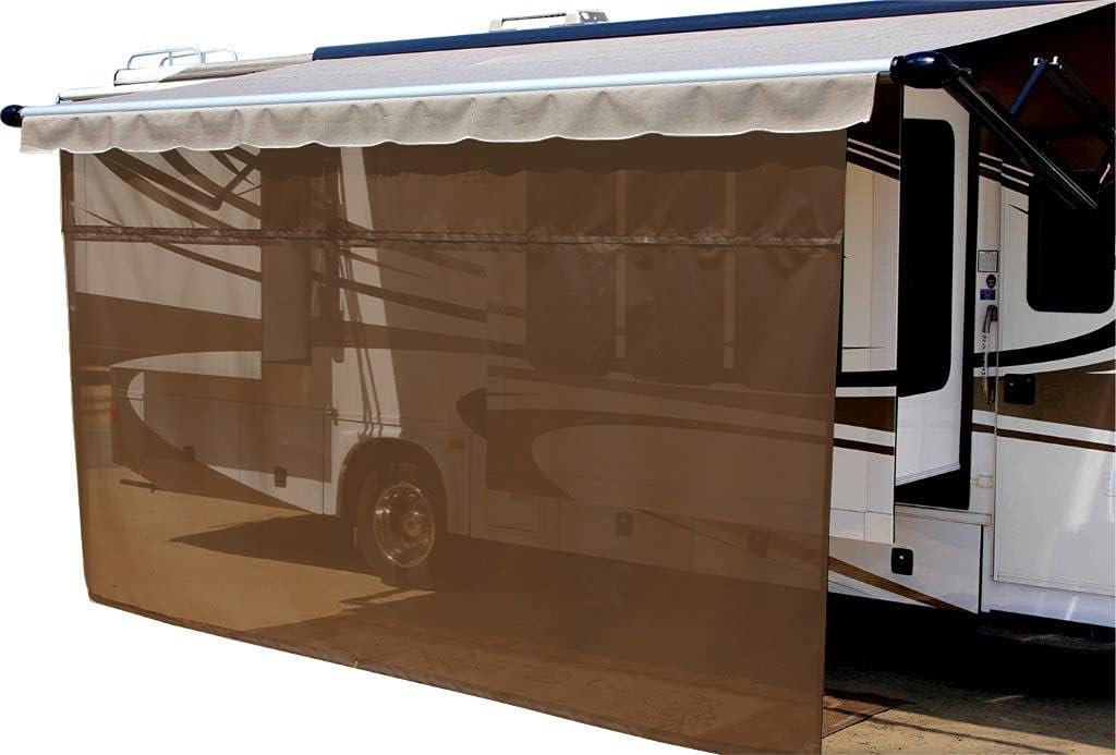 Solar Mesh Sunscreen for 12V Electric RV Awning, 10' x 6', Black X87493