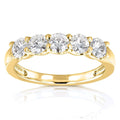 14K Yellow Gold Moissanite Bridal Wedding Band W3533