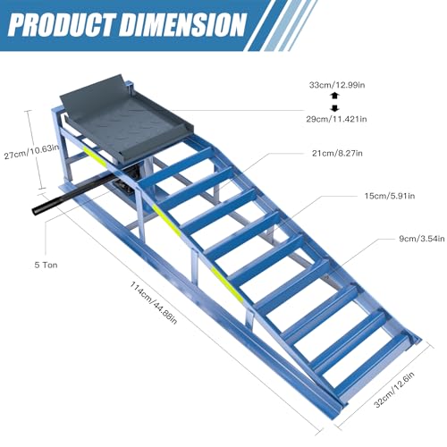 2 Pack 5T Steel Automotive Hydraulic Car Ramps U810606