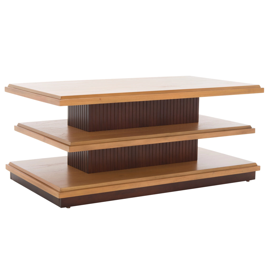 Solid 2 Shelf Wood Coffee Table N24729