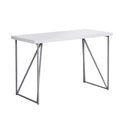 47.25" Glossy White Rectangular Computer Desk F173578
