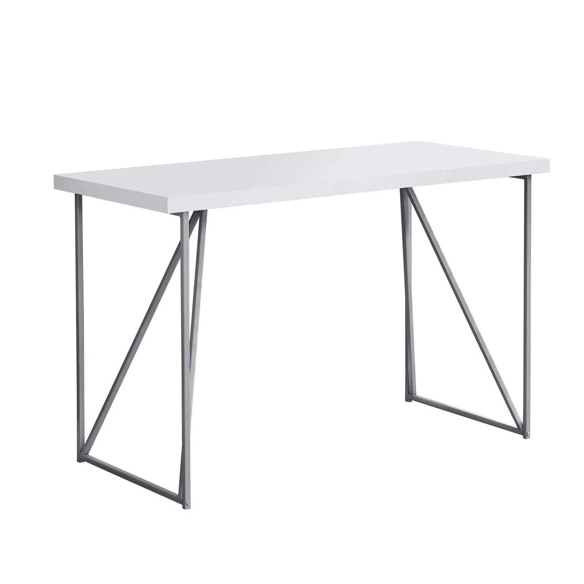47.25" Glossy White Rectangular Computer Desk F173578