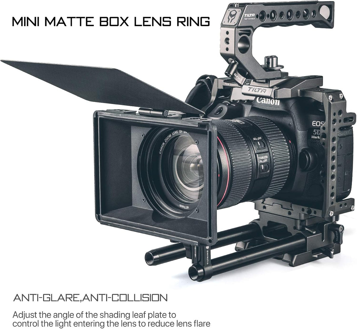 Mini Matte Box with Top Flag for Camera Lenses O924017