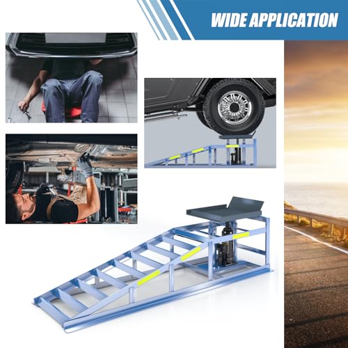 2 Pack 5T Steel Automotive Hydraulic Car Ramps U810606