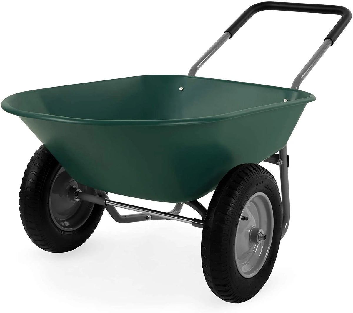 Green Dual-Wheel Wheelbarrow Garden Cart M721707